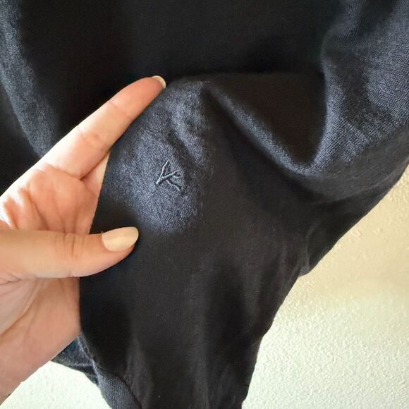 Isaia Wool Silk Cashmere Blend Classic Black Short Sleeve Tee T-Shirt Men Size M - Picture 3 of 11